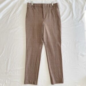 Banana Republic Women's High Rise Sloan  Plaid Windowpane Dress Pants Size 10